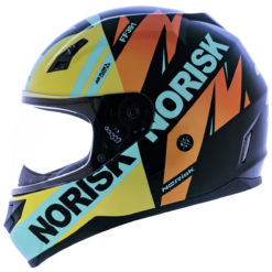 Capacete NoRisk FF391 FURIOUS BLK YLW BLU